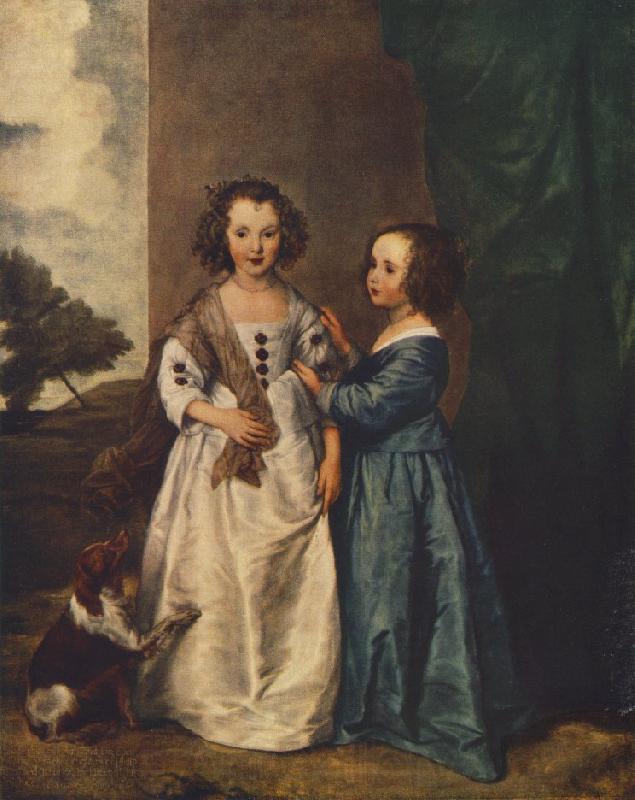 DYCK, Sir Anthony Van Portrait of Philadelphia and Elisabeth Cary fg Spain oil painting art